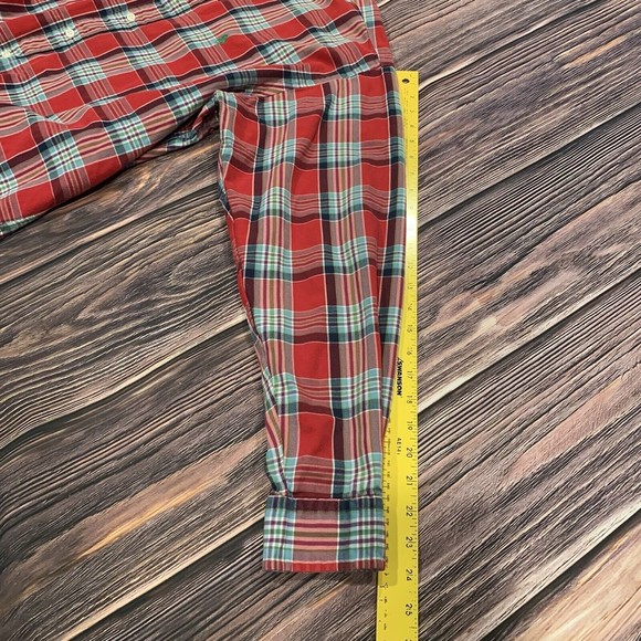 Ralph Lauren Men Blake Red Multicolor Plaid Button Shirt Pony Long Sleeve Large - Picture 8 of 9